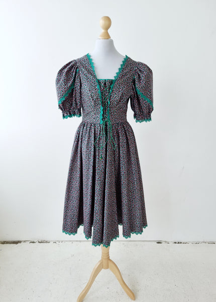 Vintage Floral Garden Midi Dress