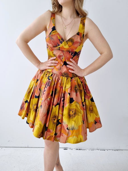 Vintage Poppy Bustier Dress