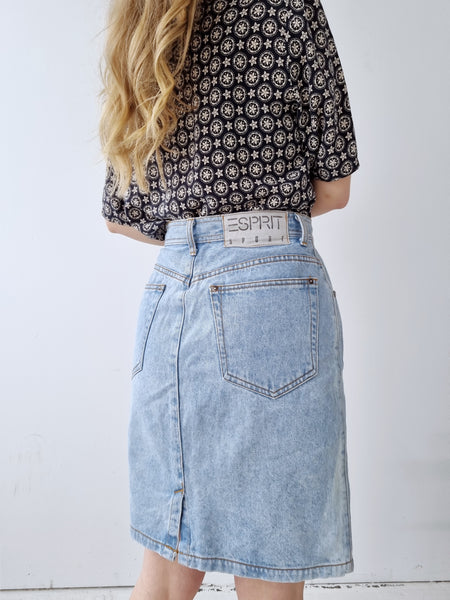 Vintage High Waist Jeans Skirt