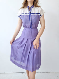 Vintage Purple Linen Dress