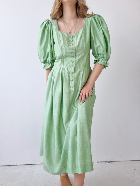 Vintage Applegreen Silk Sportalm Dress