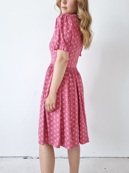 Vintage Handmade Pink Mini Dress