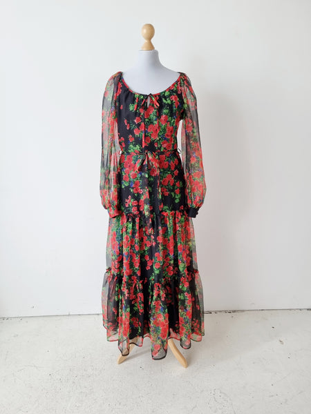 Vintage Vera Mont Maxi Poppy Dress