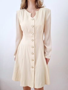 Vintage Pastel Bow Midi Dress
