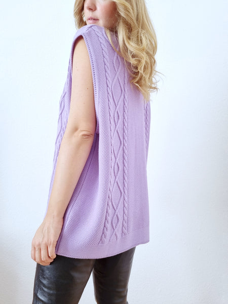 Vintage Lavender Knit Vest