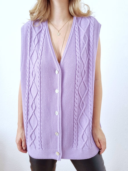 Vintage Lavender Knit Vest