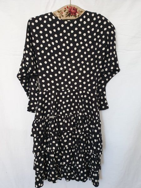 Vintage Silk Polka Dot Dress