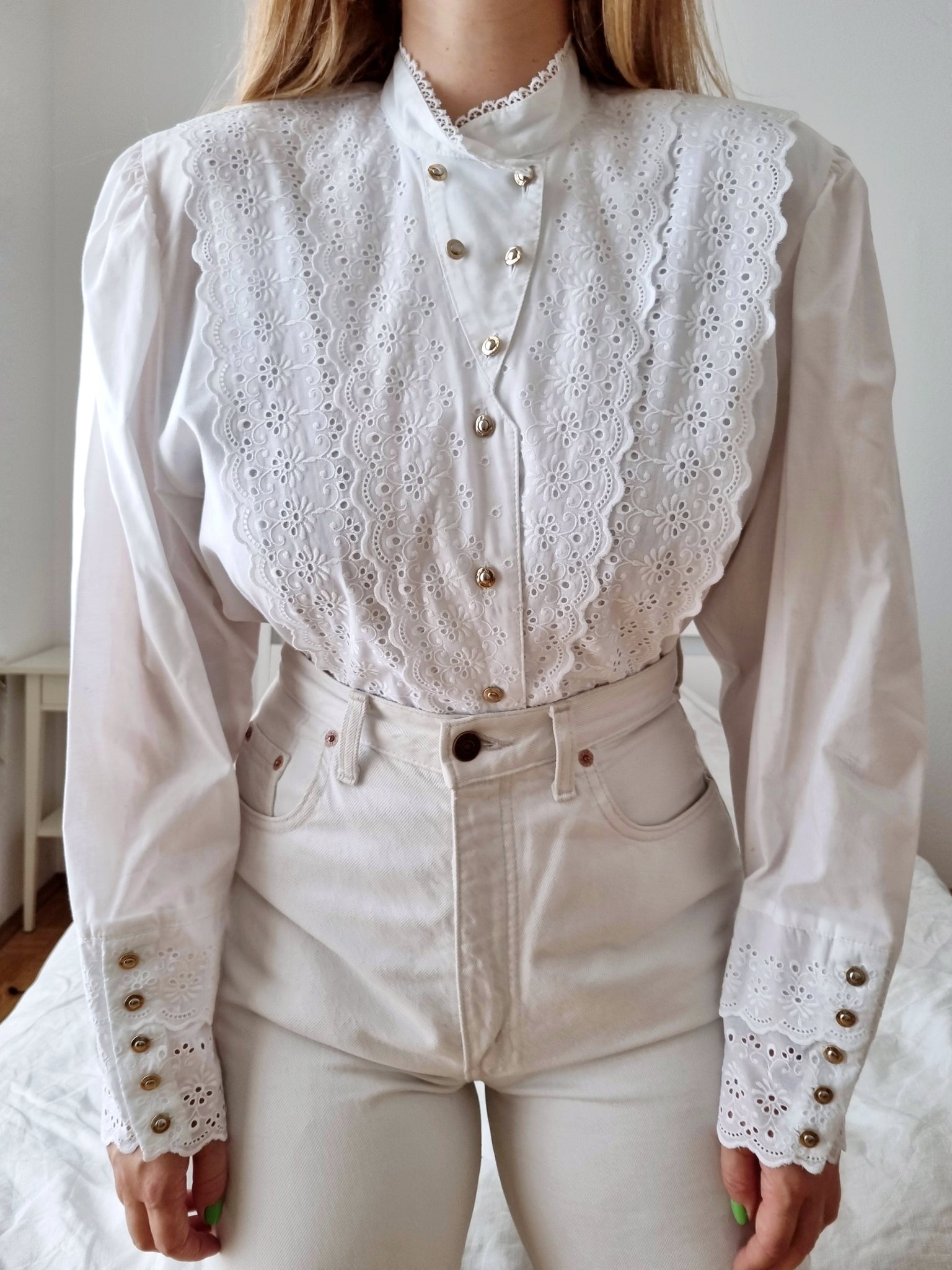 Vintage Cotton Lace Blouse