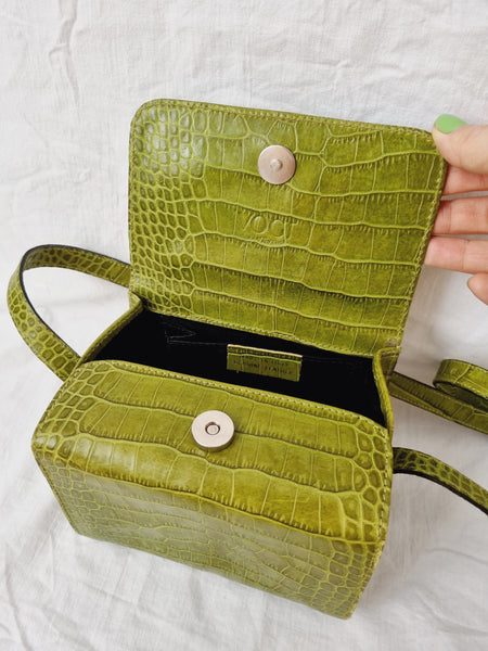 Preloved Green Leather Mini Bag