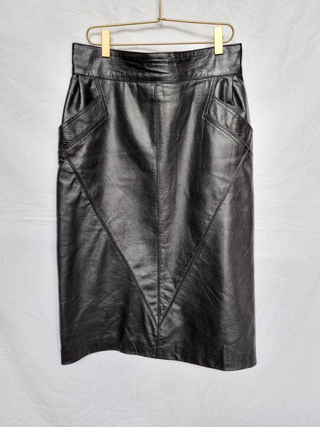 Vintage Pencil Leather Skirt
