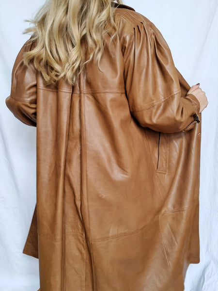 Vintage Buttery Soft Leather Coat
