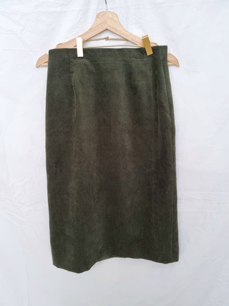 Vintage Corduroy Pencil Skirt