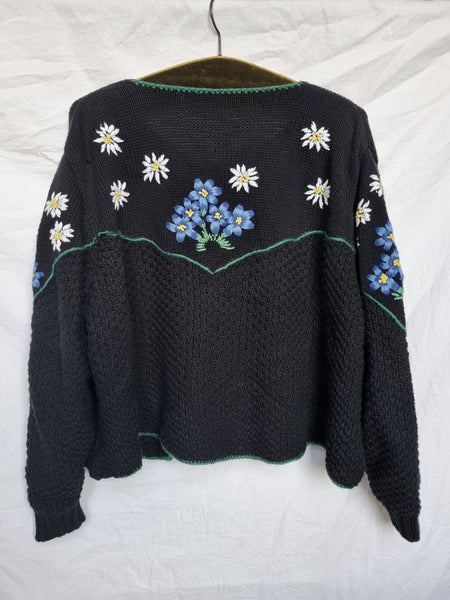 Vintage Wool Mountain Flower Cardigan