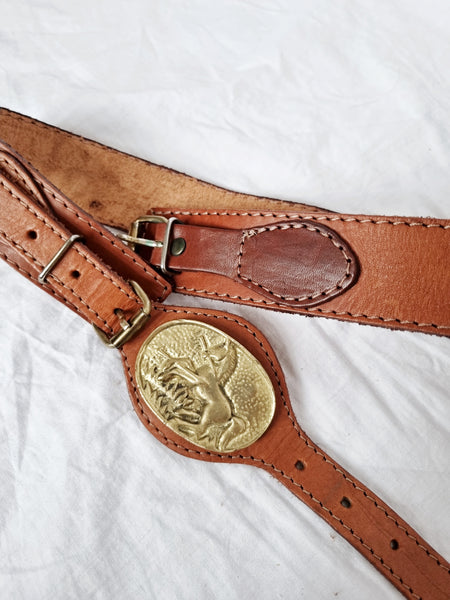 Vintage Handmade Horse Buckle Belt