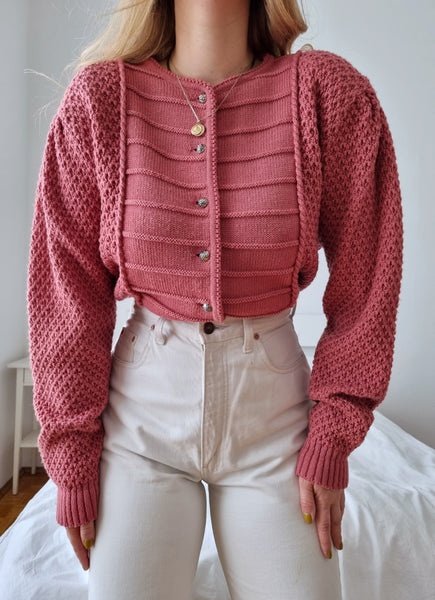 Vintage Dusky Pink Cardigan