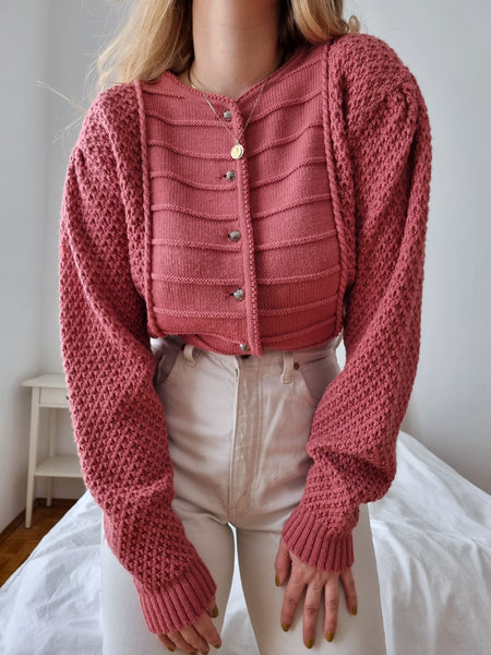 Vintage Dusky Pink Cardigan