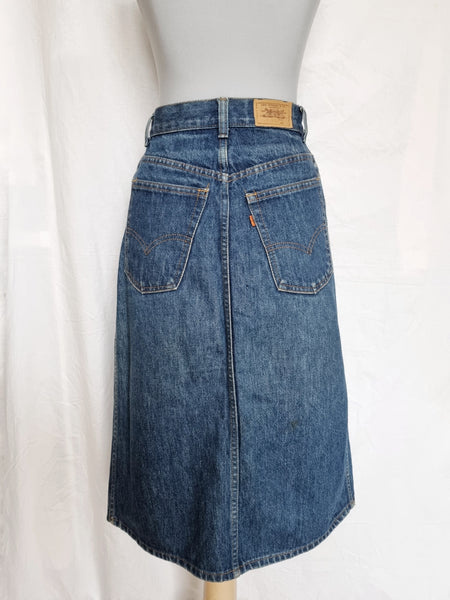 Vintage Levis High Rise Midi Skirt
