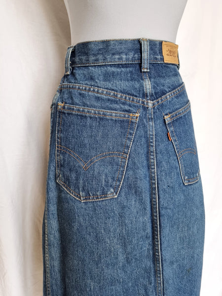 Vintage Levis High Rise Midi Skirt