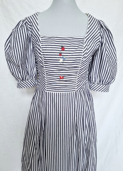 Vintage Striped Ladybug Dress