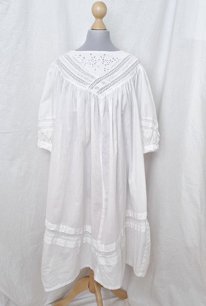 Vintage Mediterranean Cotton Dress