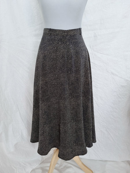 Vintage Pure Silk Polka Dot Skirt