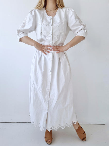 Vintage Antique Linen Dress