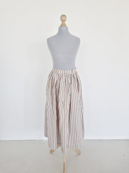 Vintage Striped Midi Skirt
