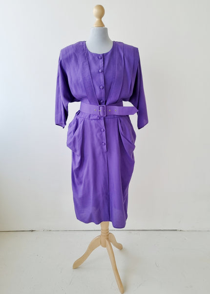 Vintage Pruple Midi Dress