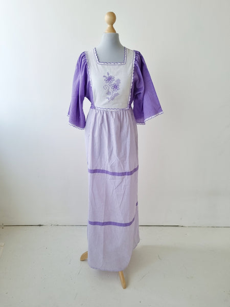 Vintage 70s Purple Maxi Dress