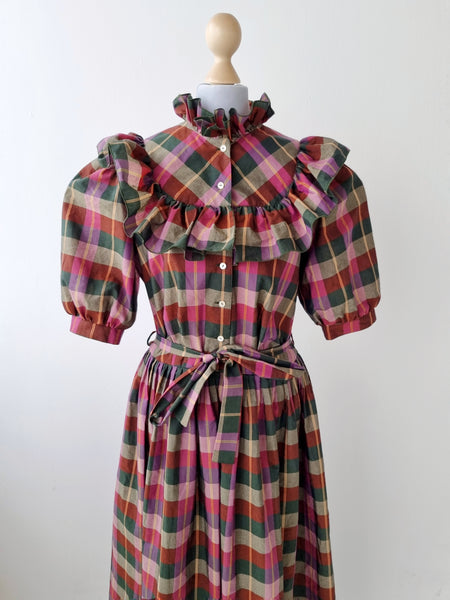 Vintage Ruffle Prairie Maxi Dress