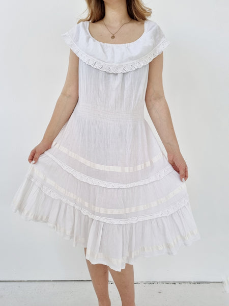 Vintage White Island Dress