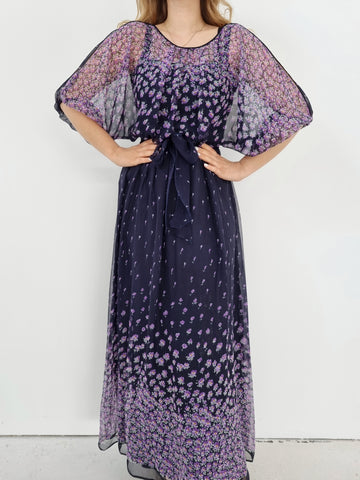 Vintage Violet Maxi Dress