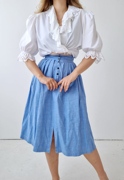 Vintage Handmade Super High Waist Skirt
