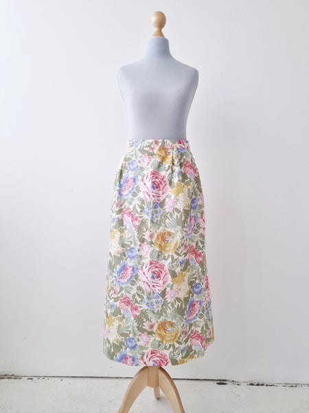 Vintage Pastel High Waist Skirt