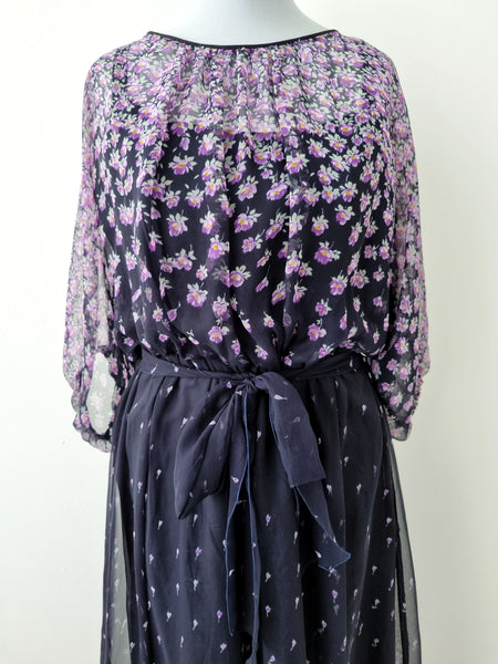 Vintage Violet Maxi Dress