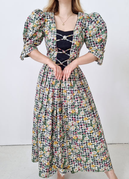 Vintage Folklore Daisy and Sunflower Dress