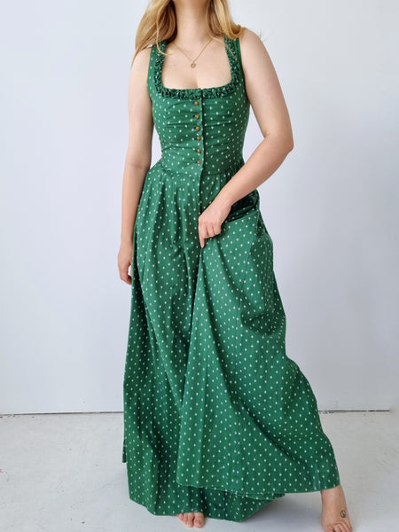 Vintage Handmade Dirndl Maxi Dress