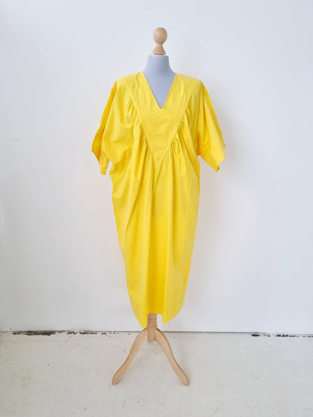 Vintage Handmade Vibrant Yellow Dress