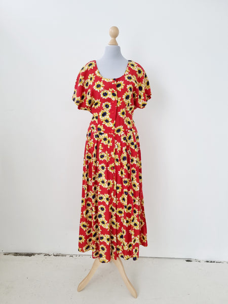 Vintage 90s Sunflower Dress
