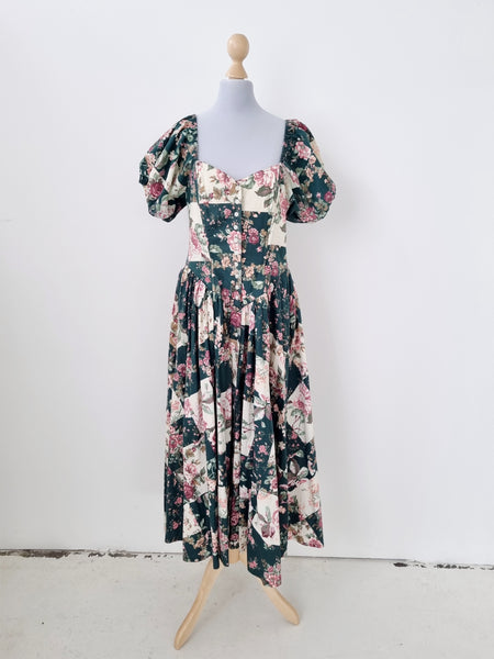 Vintage Puff Sleeve Country Dress