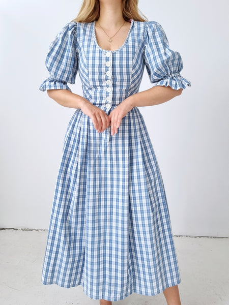 Vintage Cottage Puff Sleeve Dress