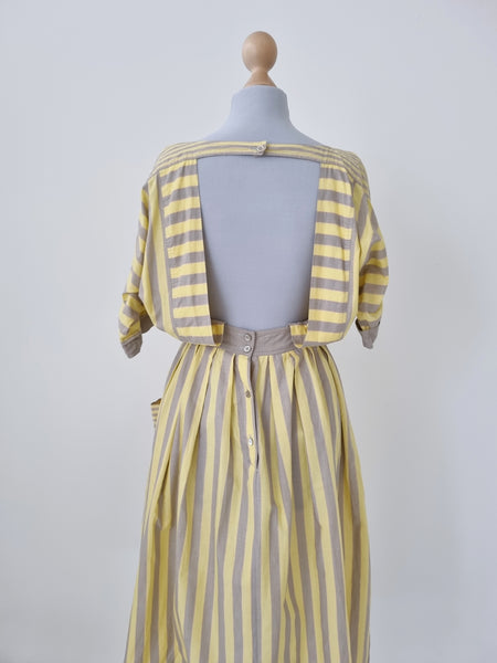 Handmade Vintage Striped 80s Dress