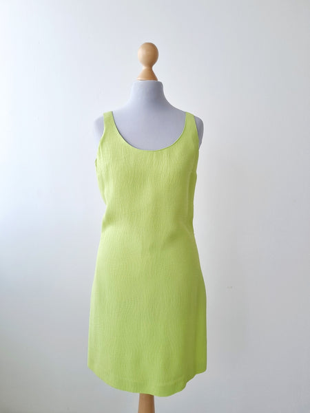 Vintage Gianni Versace Versus Lime Dress