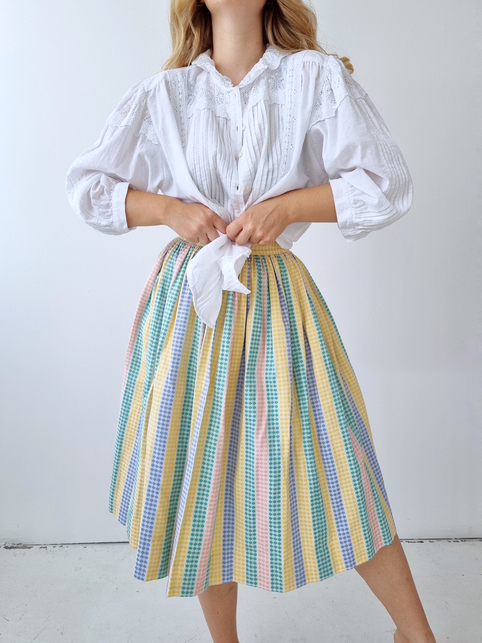 Handmade Pastel Midi Skirt (Special Price)