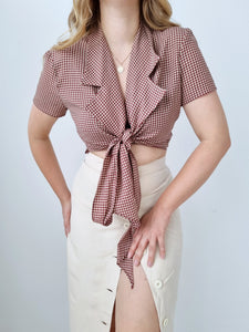 Vintage Handmade Oat Cream Skirt