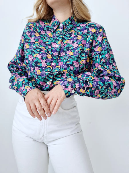 Vintage Deadstock Pansy Blouse
