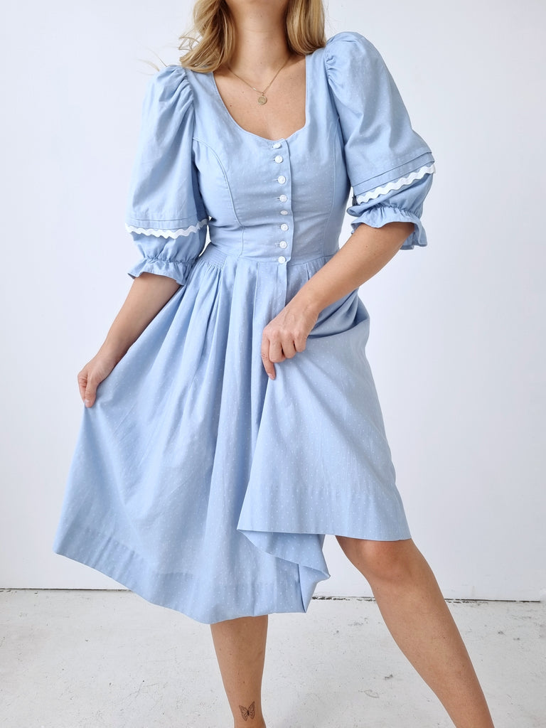 Baby blue vintage top dress