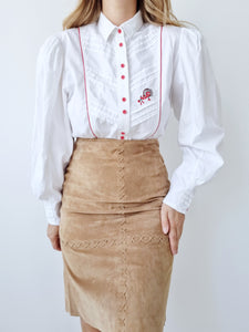 Vintage Y2K Leather Skirt