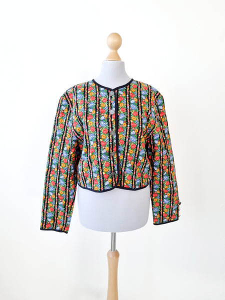 Vintage Quilted Floral Jacket