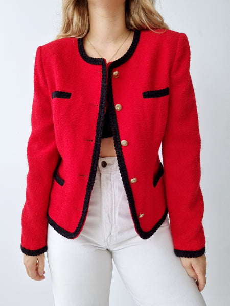 Vintage Hot Red Blazer